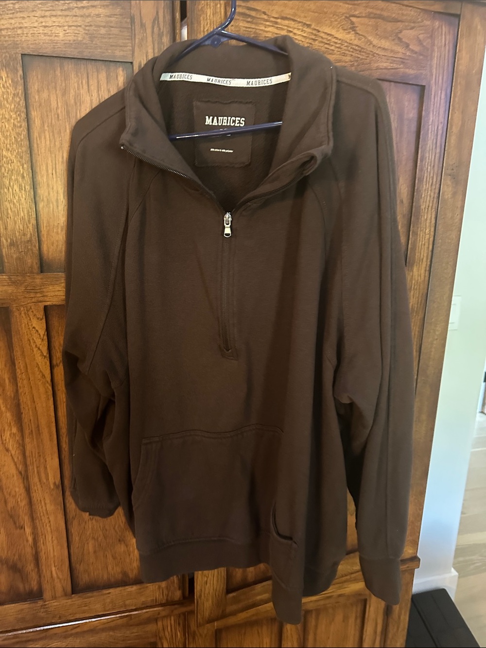 Maurices Men's Brown Half-Zip Pullover Sweater